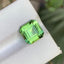 Natural Peridot Gemstone: 3 Carat Faceted Asscher Cut with Needle Inclusion