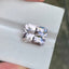 9.15 CTS Peach Pink Morganite Gemstone: Octagon Scissors Cut - Splendor Gems