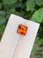 Mandarin Citrine Gemstone: 3.05 Carat Princess Cut, Loupe Clean