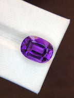 7.10 carat oval fancy cut amethyst from Brazil