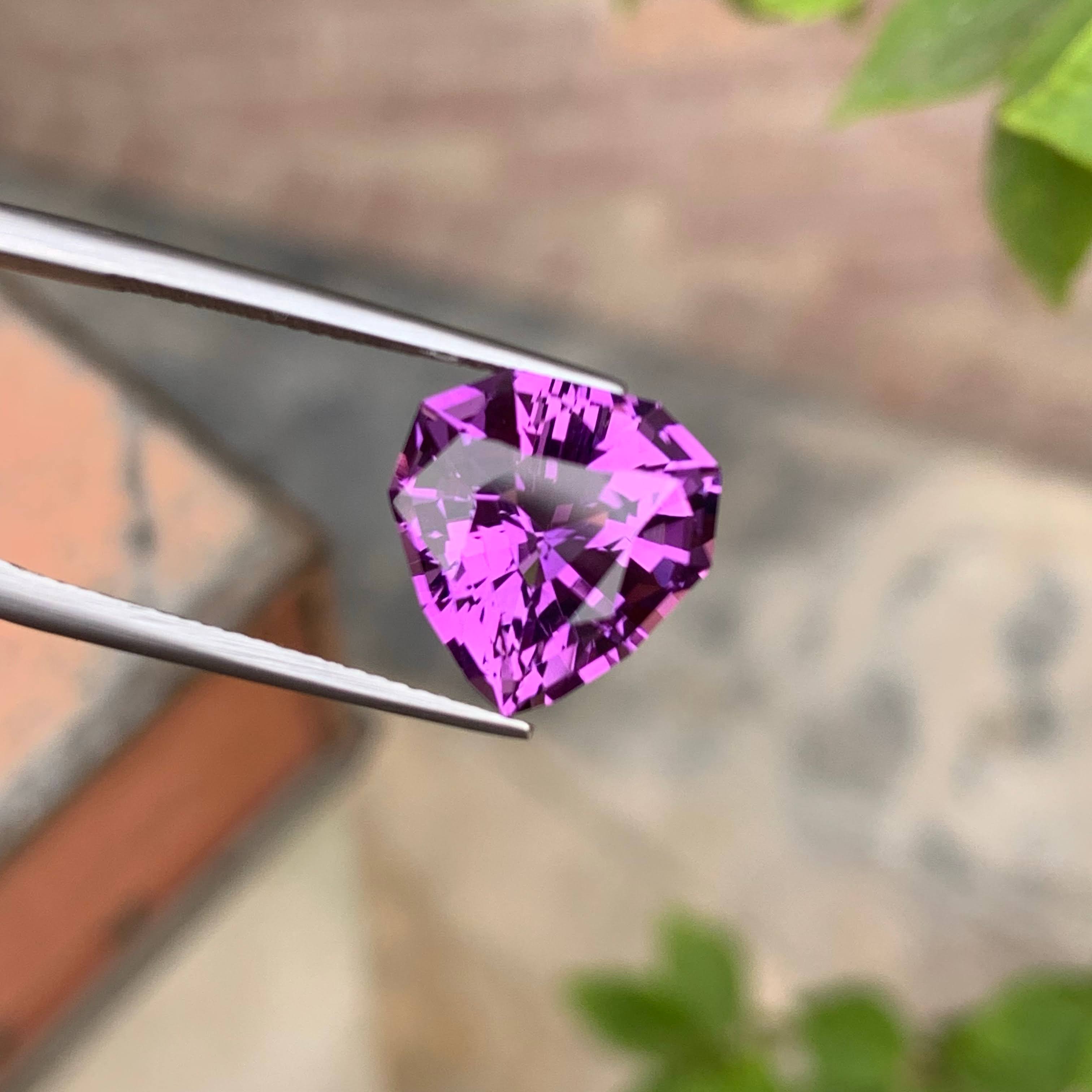 Natural Purple Amethyst 6.60 Ct Loose Gemstone | Loupe Clean Brazil Amethyst | Untreated Fine Jewelry Stone | Collector Gem