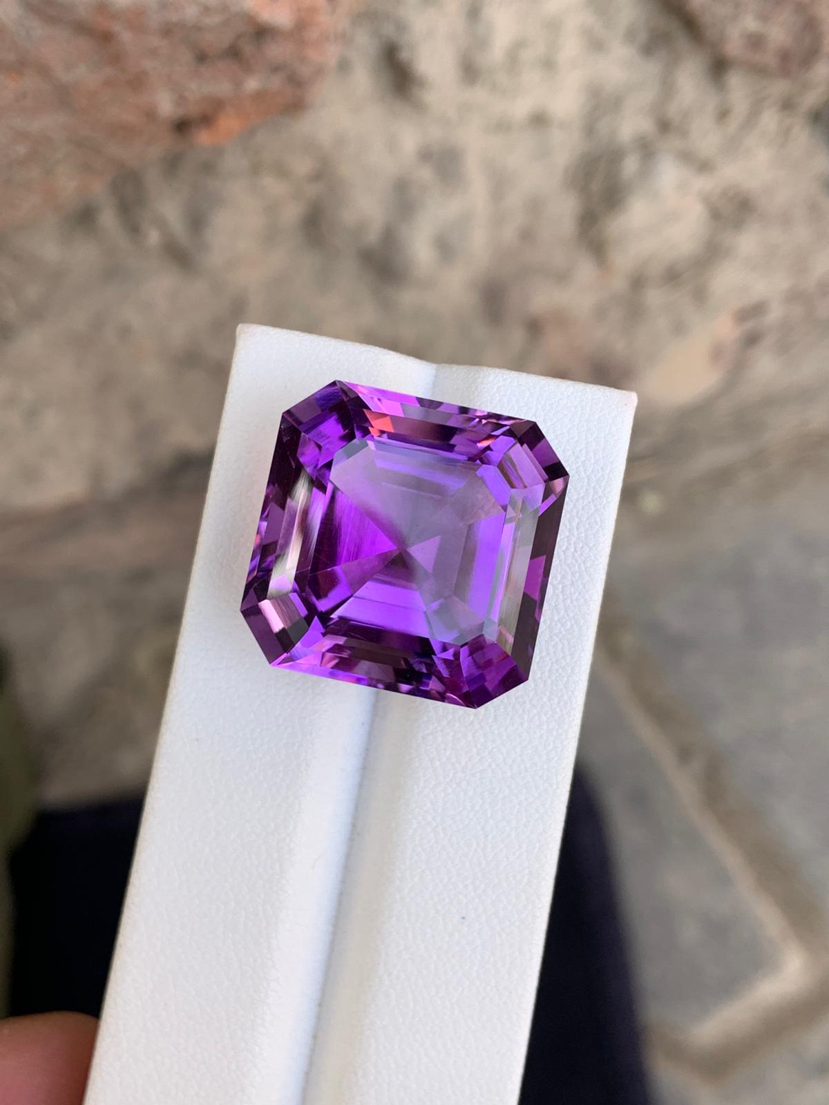 Natural Amethyst Stone - 42.25 Carat Eye-Clean Round Cut for Fine Jewelry