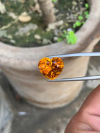 Brazilian Natural Mandarin Citrine Gemstone, 11.05 Carats, Citrine Pendant