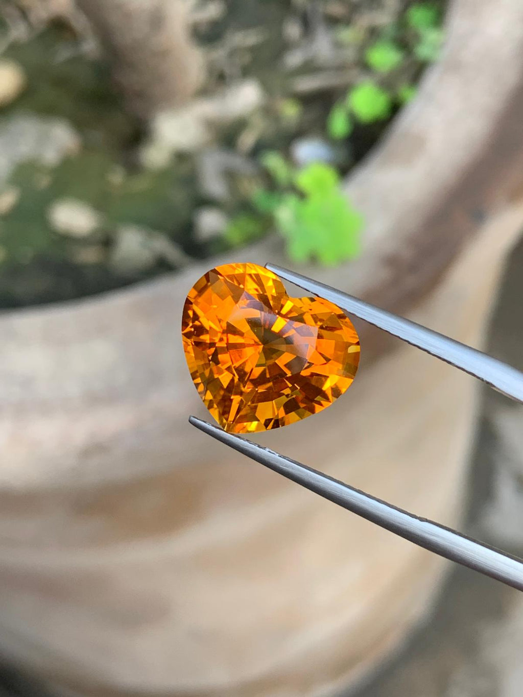 Brazilian Natural Mandarin Citrine Gemstone, 11.05 Carats, Citrine Pendant