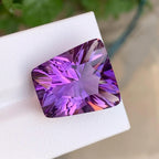 Custom Cut 22.45ct Natural Amethyst Purple Gemstone