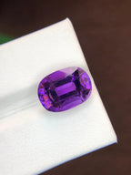 Deep purple amethyst gemstone with eye clean clarity