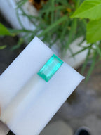 Zambian Natural Bluish Emerald Gemstone, 2.89 Carats, Emerald Ring