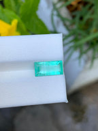 Zambian Natural Bluish Emerald Gemstone, 2.89 Carats, Emerald Ring