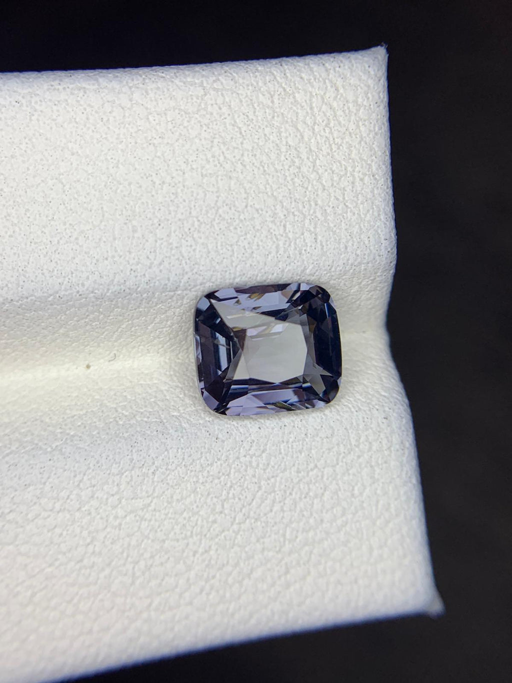 Grey Natural Beautiful Spinel Gemstone For Rings, 2.65 Carats, Cushion Shape, Loose Gemstone From Tanzania