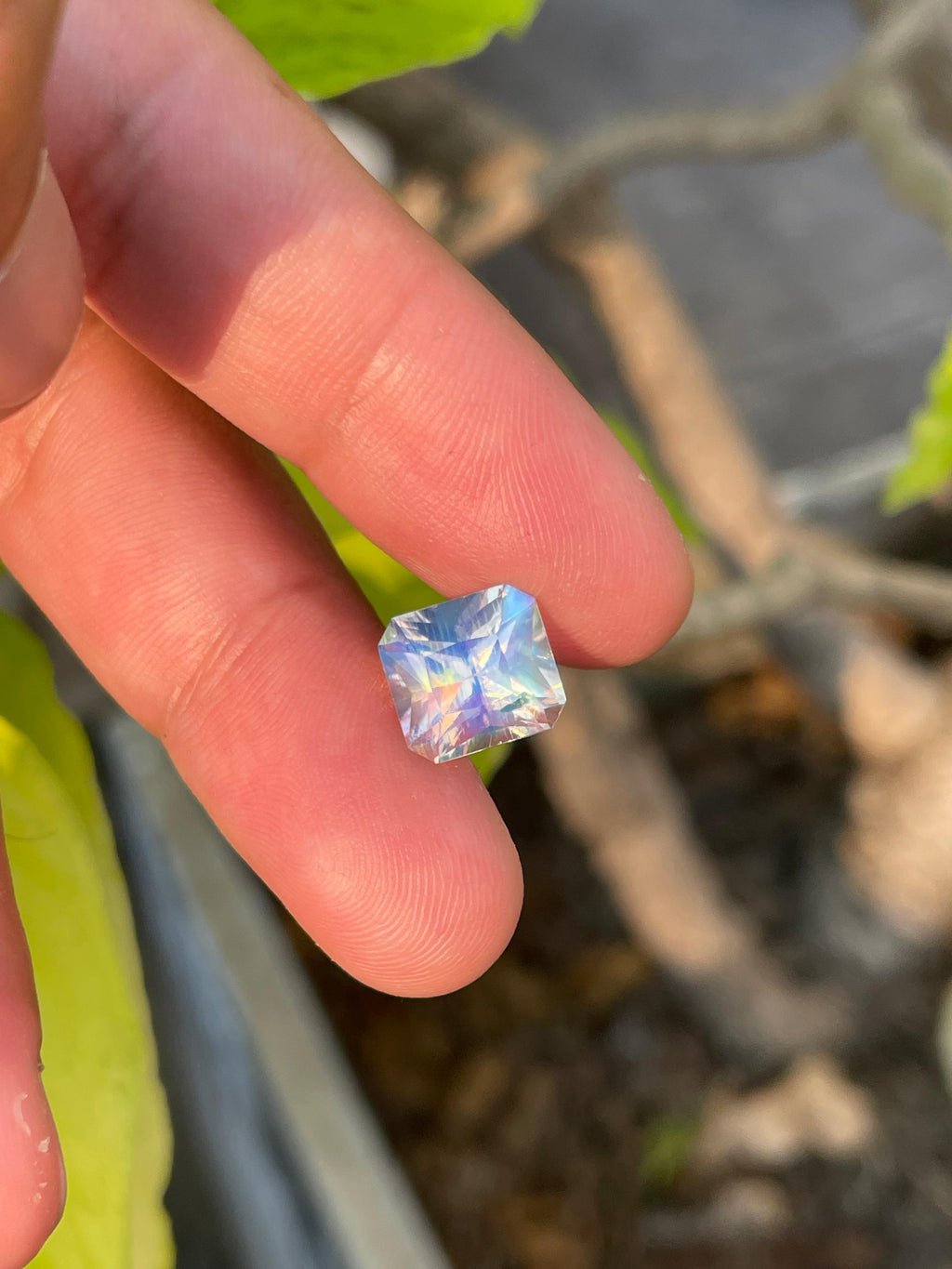 Multi Color Natural Moonstone 5.51 Ct Loose Gemstone Madagascar Moonstone Untreated Flashy Moonstone