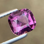 1.56 Carats  Natural Spinel Gemstone Dazzling Pink Color Stone VS Inclusion Cushion Cut From Tanzania
