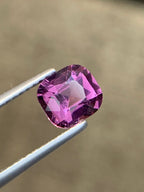 1.56 Carats  Natural Spinel Gemstone Dazzling Pink Color Stone VS Inclusion Cushion Cut From Tanzania