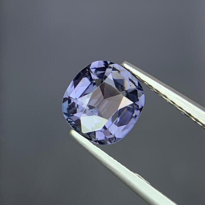 stunning Natural Purplish Gray Spinel  Stone 1.44 Ct Loose Gemstone Cushion Cut AA Clean From Tanzania