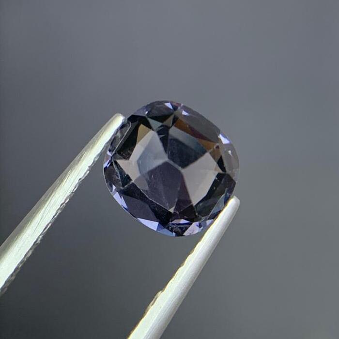 stunning Natural Purplish Gray Spinel  Stone 1.44 Ct Loose Gemstone Cushion Cut AA Clean From Tanzania