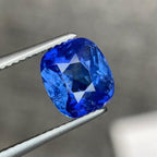 3.48 Ct Natural Ceylon Sapphire Rich Royal Blue color Excellent Cushion Cut