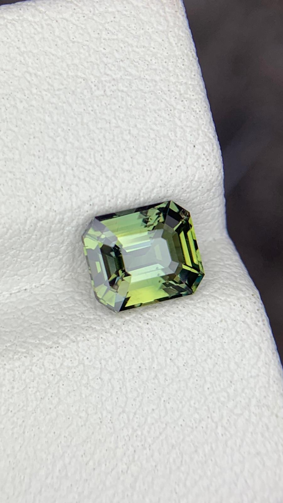 Natural Olive Green Sapphire 1.60 Ct Unheated Loose Gemstone Eye Clean Rare Sapphire From Sri Lanka