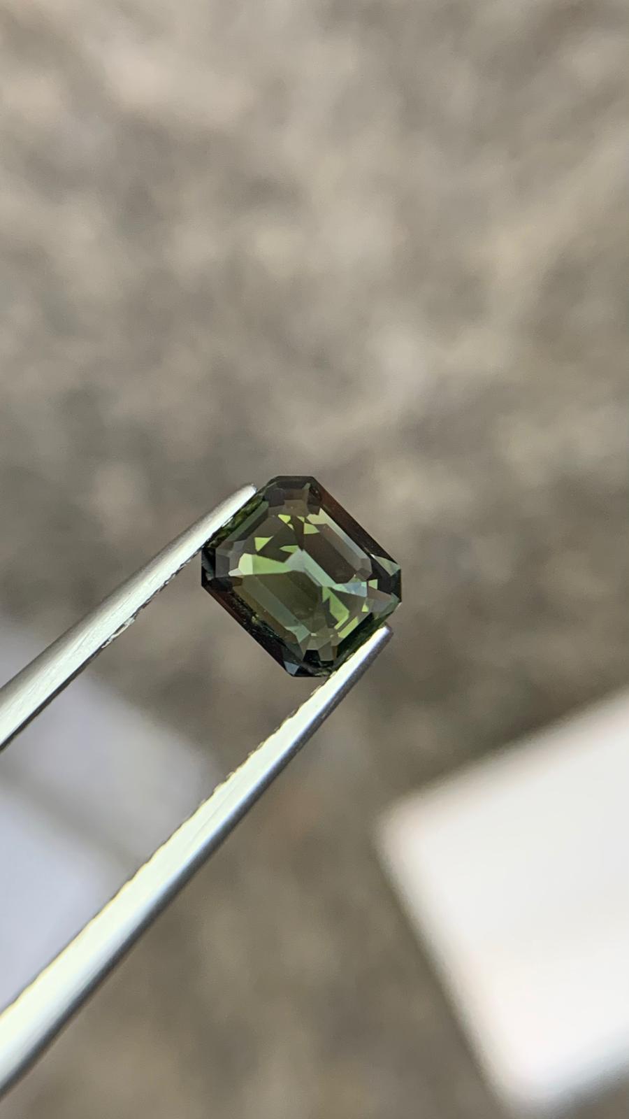 Natural Olive Green Sapphire 1.60 Ct Unheated Loose Gemstone Eye Clean Rare Sapphire From Sri Lanka