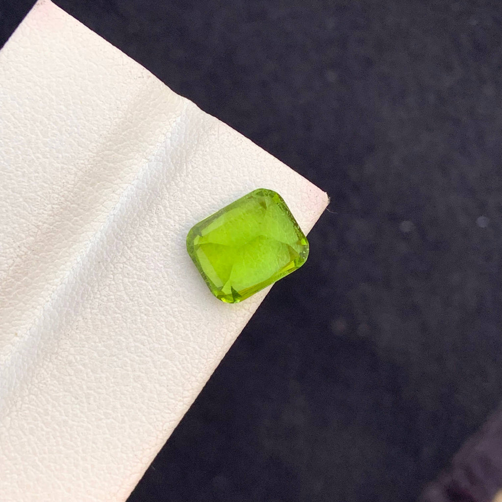 Natural Peridot 4.12 Ct Pakistan Green Loose Gemstone Cushion Cut Untreated August Birthstone
