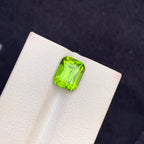 Natural Peridot 4.12 Ct Pakistan Green Loose Gemstone Cushion Cut Untreated August Birthstone