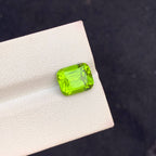 Natural Peridot 4.12 Ct Pakistan Green Loose Gemstone Cushion Cut Untreated August Birthstone