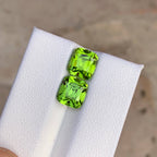 Natural Peridot Pair 5.52 Ct Matching Gemstones | Eye Clean Pakistan Peridot | Untreated Green Loose Gems | Earring Pair