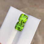Natural Peridot Pair 5.52 Ct Matching Gemstones | Eye Clean Pakistan Peridot | Untreated Green Loose Gems | Earring Pair