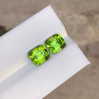 Natural Peridot Pair 5.52 Ct Matching Gemstones | Eye Clean Pakistan Peridot | Untreated Green Loose Gems | Earring Pair