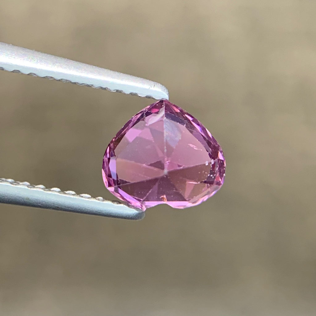 Natural Pink Heart Spinel 1.30 Ct Loose Gemstone | Romantic Heart Shape Tanzania Spinel | Rare Pink Jewelry Gem