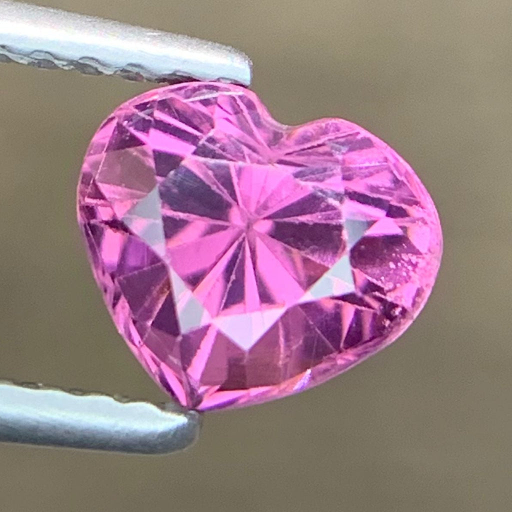 Natural Pink Heart Spinel 1.30 Ct Loose Gemstone | Romantic Heart Shape Tanzania Spinel | Rare Pink Jewelry Gem