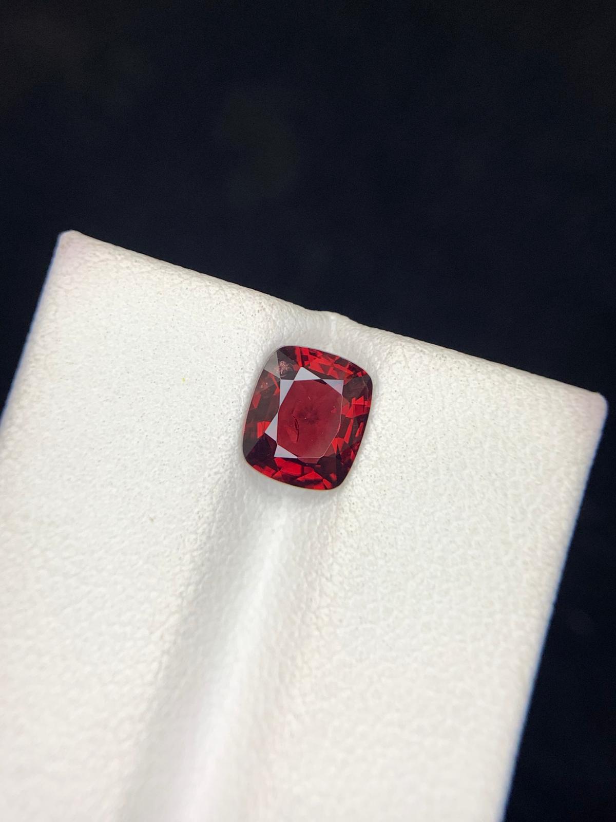 Natural Burmese Red Spinel Gemstone – 1.75 Ct Fine Gem | Untreated Spinel from Burma