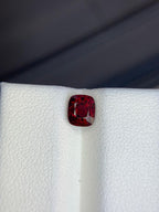 Deep Red Natural Spinel Gemstone, 1.37 Carats, Burma Loose Stone for Jewelry