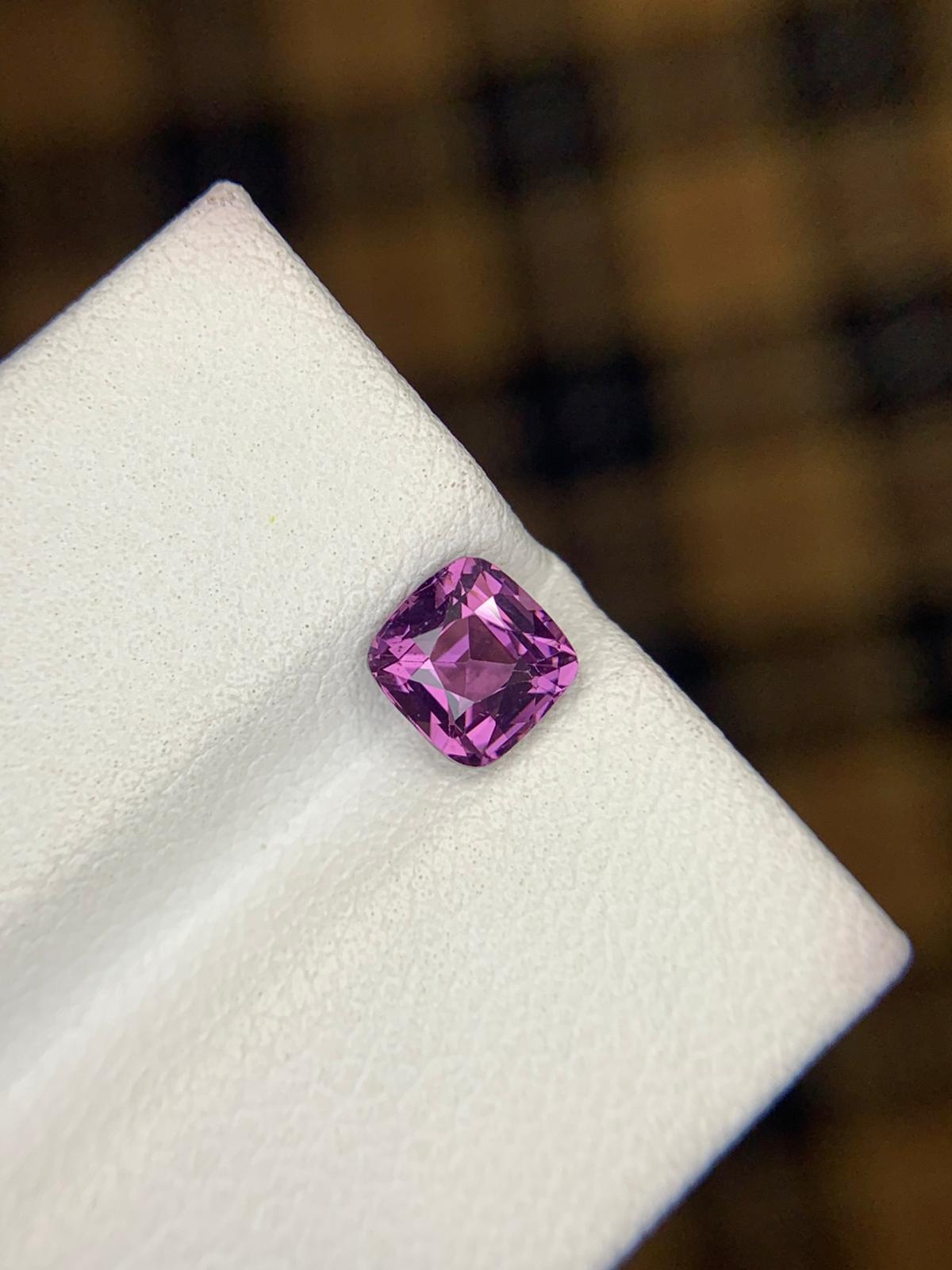 Natural Burmese Purple Spinel – 1.10 Ct Eye-Clean Gem | Untreated Fine Spinel