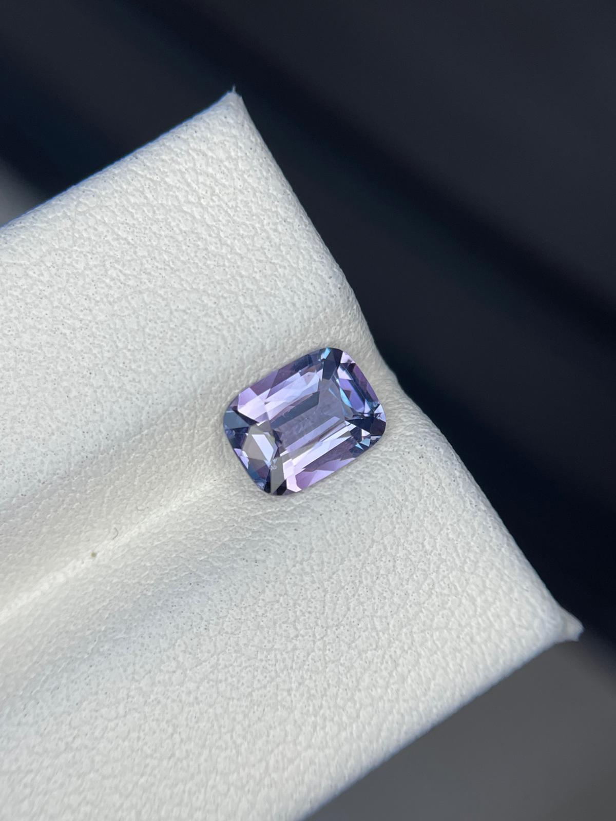 Greyish Purple Natural Tanzanian Spinel Gemstone, 1.65 Carats, Gems For Jewelry