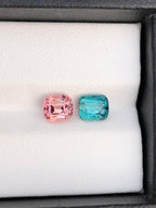 Natural Pink Tourmaline & Green Blue Gemstone 2.15 Carats