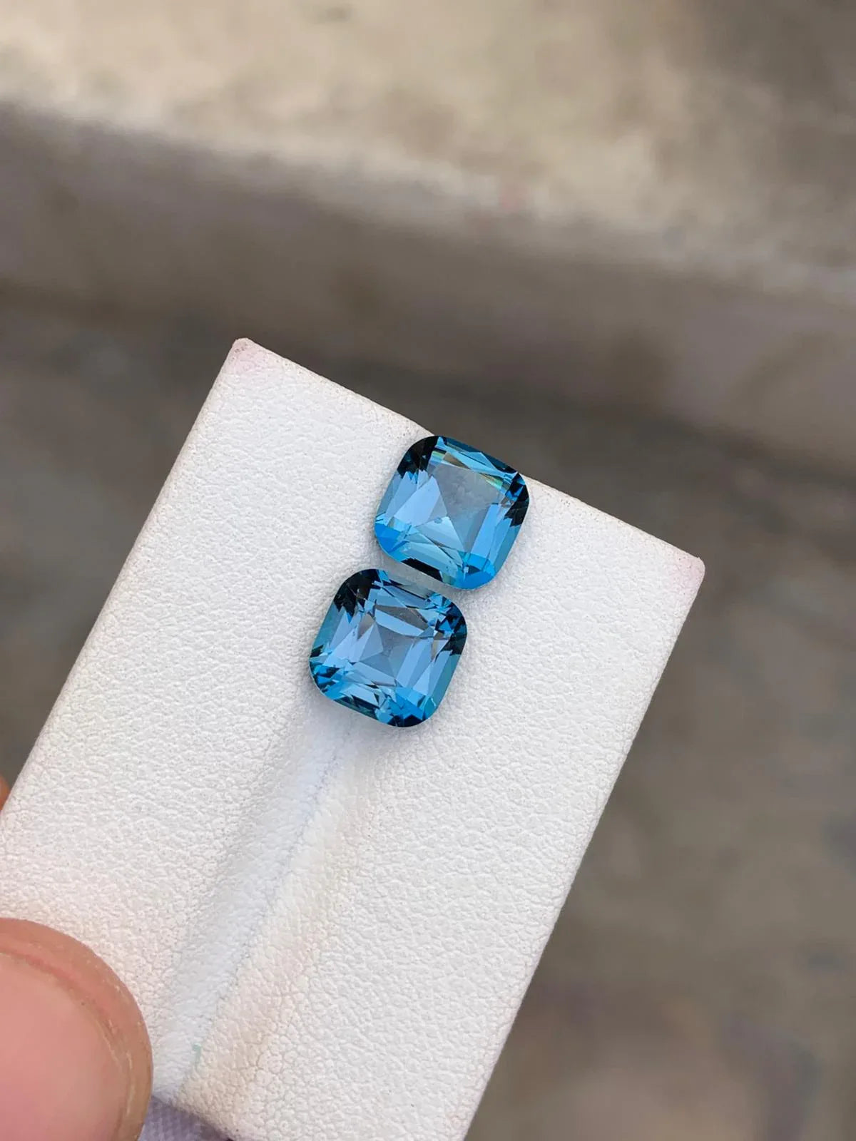 Elegant London Blue Topaz – 6.15 Ct Eye-Clean Brazilian Gem | 7.5×8 mm Cushion Cut