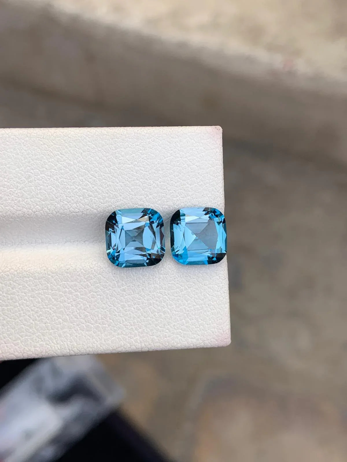 Elegant London Blue Topaz – 6.15 Ct Eye-Clean Brazilian Gem | 7.5×8 mm Cushion Cut