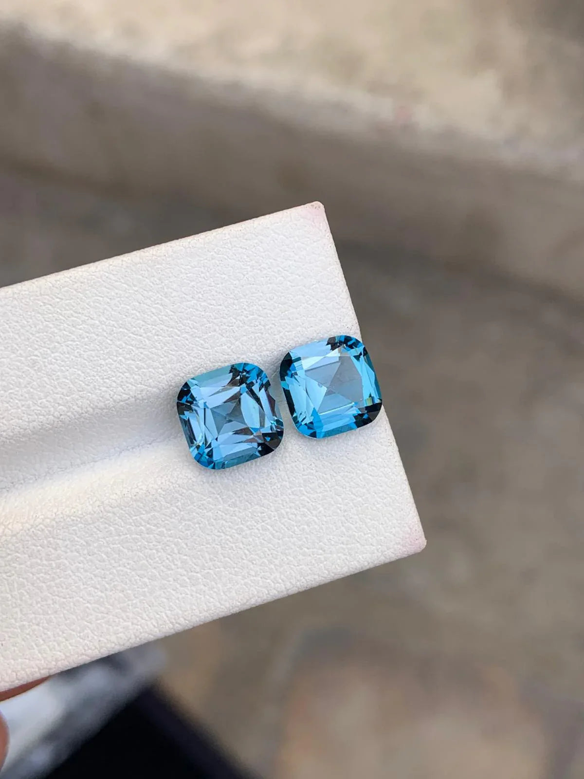 Elegant London Blue Topaz – 6.15 Ct Eye-Clean Brazilian Gem | 7.5×8 mm Cushion Cut