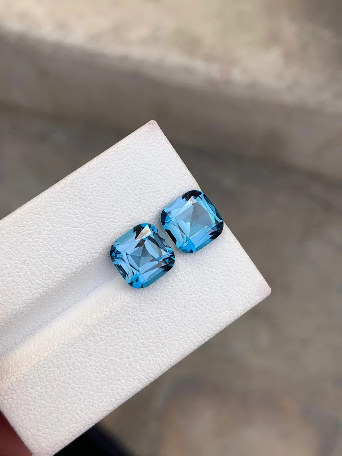 Elegant London Blue Topaz – 6.15 Ct Eye-Clean Brazilian Gem | 7.5×8 mm Cushion Cut Main image