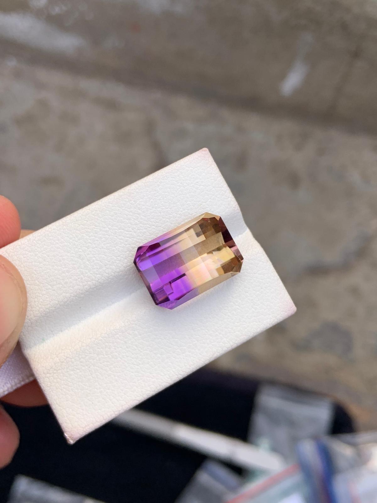 Natural Bolivian Ametrine – 11.40 Ct Eye-Clean Gem | Untreated Ametrine for Fine Jewelry