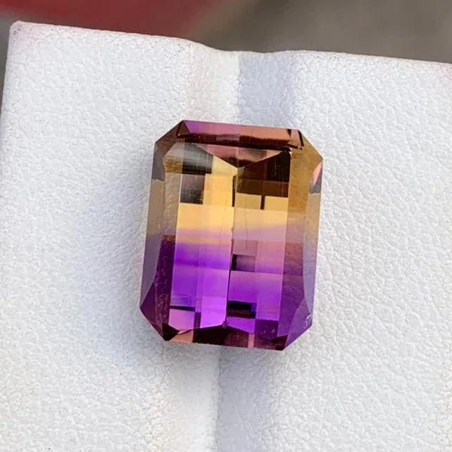 Bicolor Ametrine Gemstone: 10.45 Carat Pixel Cut | Bolivia Ametrine | AA Quality