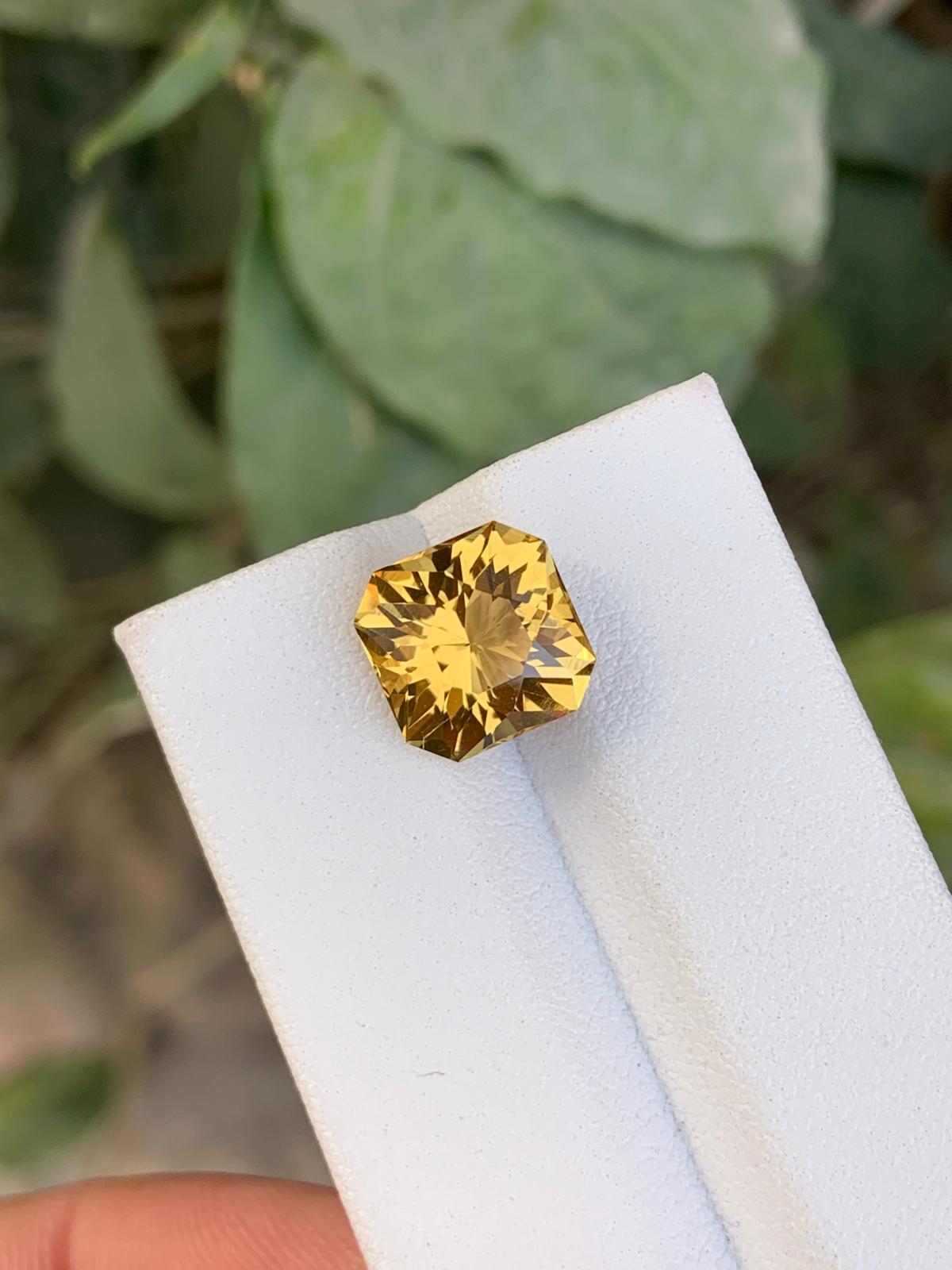 Natural Brazilian Citrine – 4.30 Ct Eye-Clean Gem | Untreated Golden Citrine