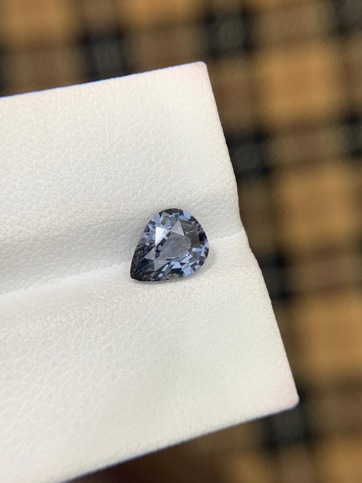 Natural Burmese Grey Spinel – 1.30 Ct Eye-Clean Gem | Untreated Fine Spinel