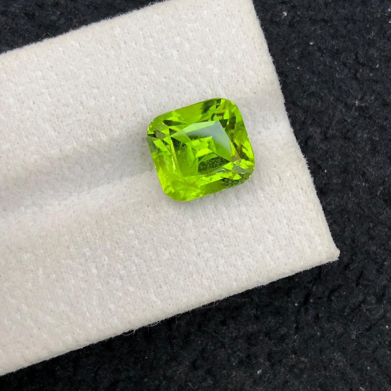 Natural Peridot 6.45 Ct Loose Gemstone Peridot Untreated Green Gem Faceted Peridot for Ring