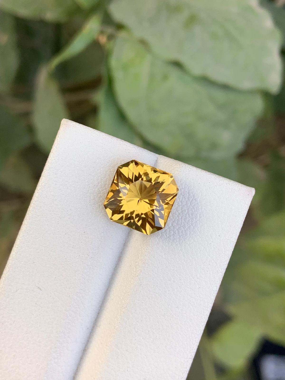 Natural Brazilian Citrine – 4.30 Ct Eye-Clean Gem | Untreated Golden Citrine