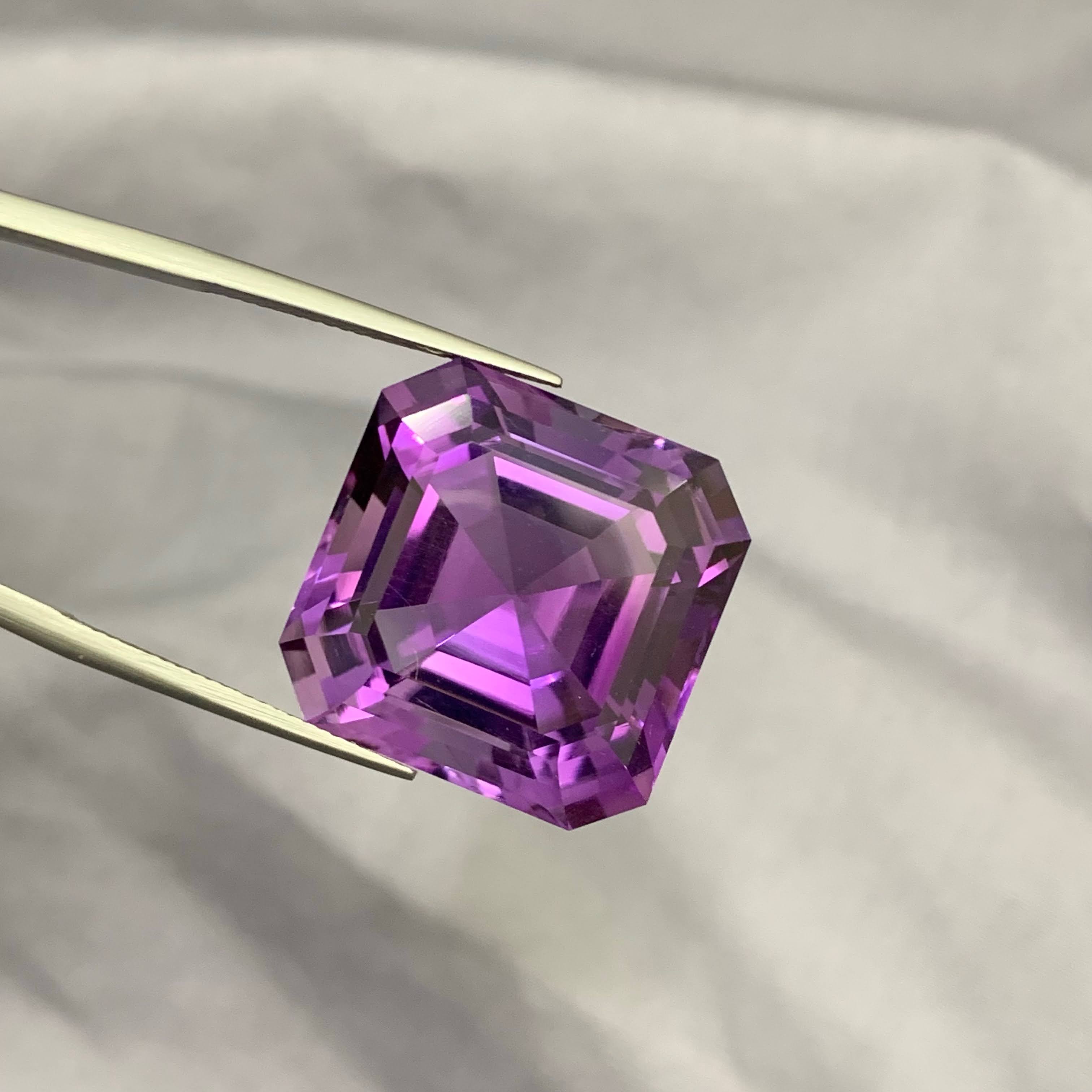 Natural Brazilian Amethyst 42.25 Ct Large Purple Gemstone Loose Stone Eye Clean 21mm