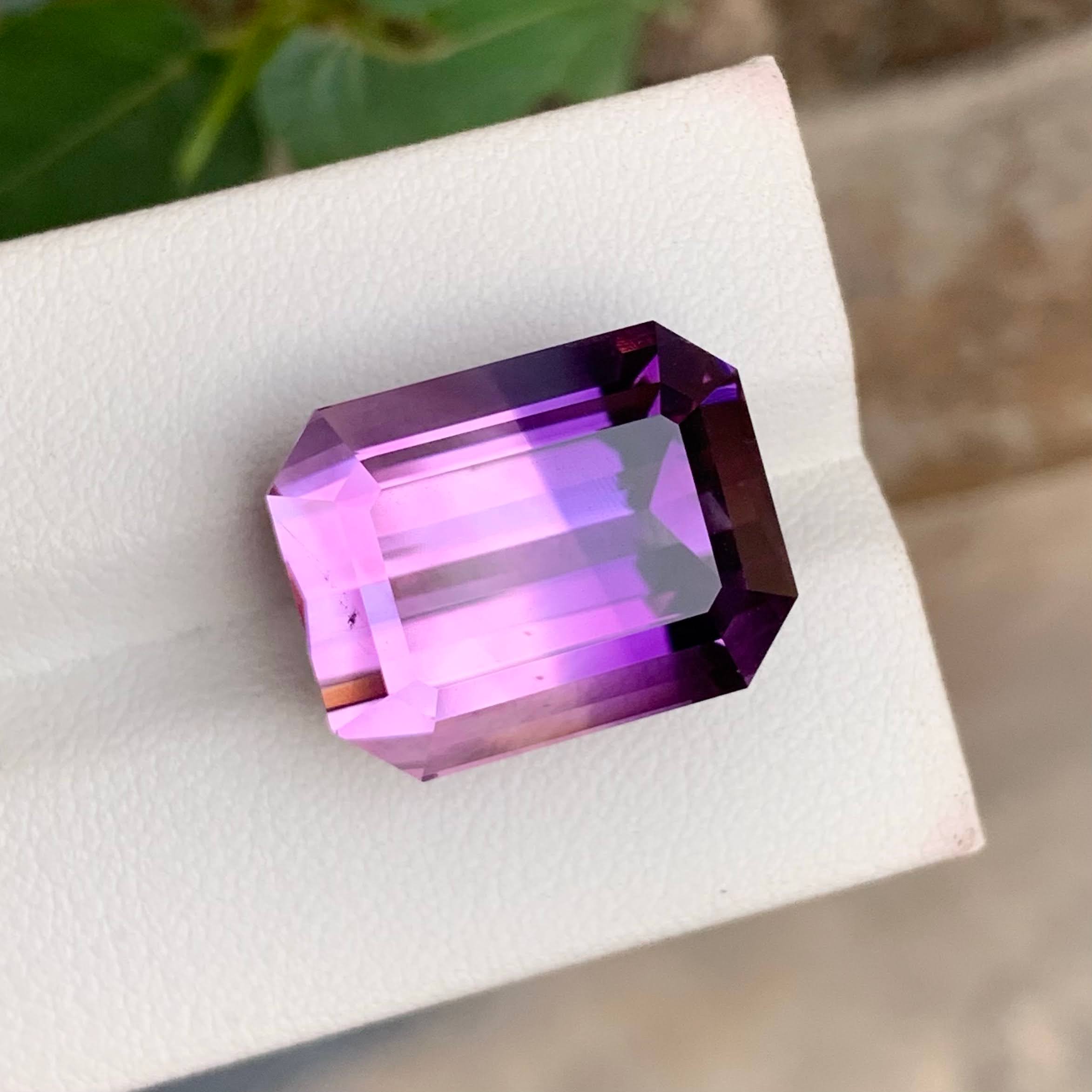 Natural Bi-Color Purple Amethyst 22.93 Ct Brazilian Loose Gemstone | Eye Clean Amethyst | Untreated Fine Jewelry Gem