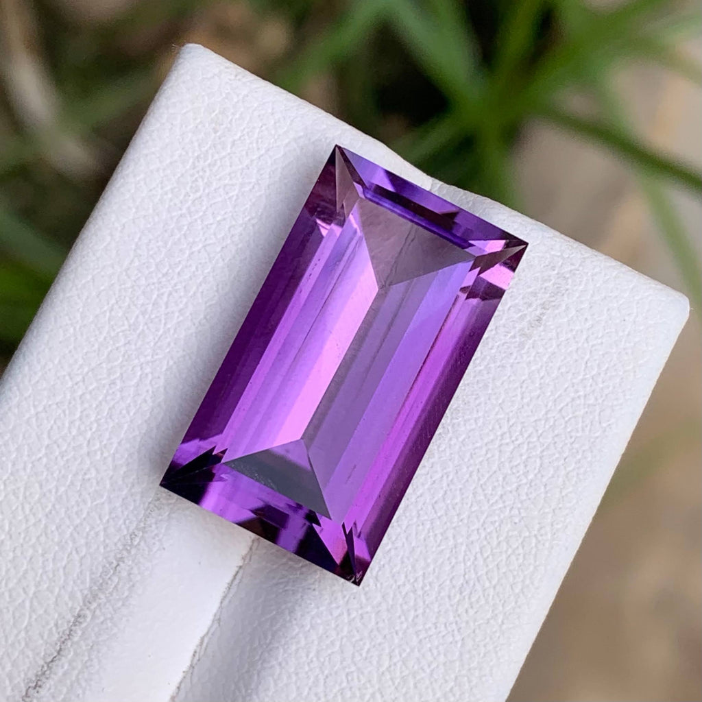Natural Brazilian Amethyst 13.31 Ct Baguette Cut Loose Gemstone | Eye Clean Purple Quartz | Untreated Fine Jewelry Gem
