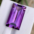 Natural Brazilian Amethyst 13.31 Ct Baguette Cut Loose Gemstone | Eye Clean Purple Quartz | Untreated Fine Jewelry Gem