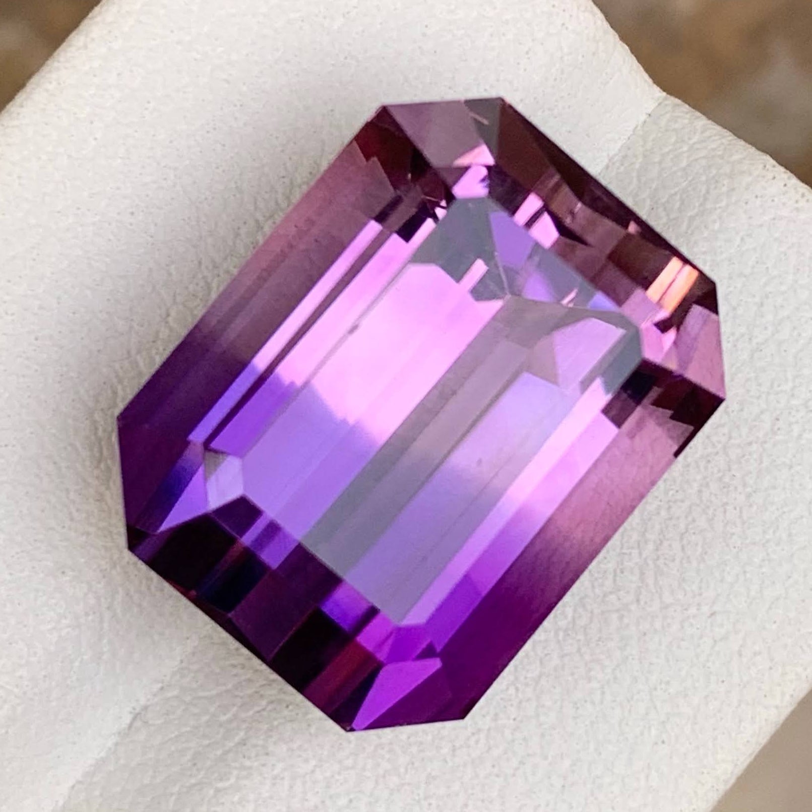 Natural Bi-Color Purple Amethyst 22.93 Ct Brazilian Loose Gemstone | Eye Clean Amethyst | Untreated Fine Jewelry Gem