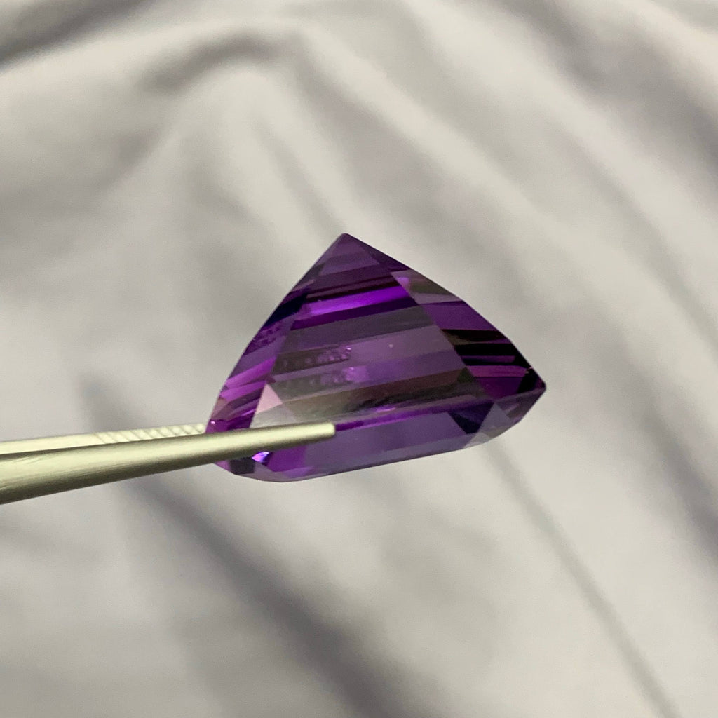 Natural Brazilian Amethyst 42.25 Ct Large Purple Gemstone Loose Stone Eye Clean 21mm